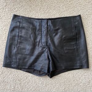 T by Alexander Wang Leather Shorts